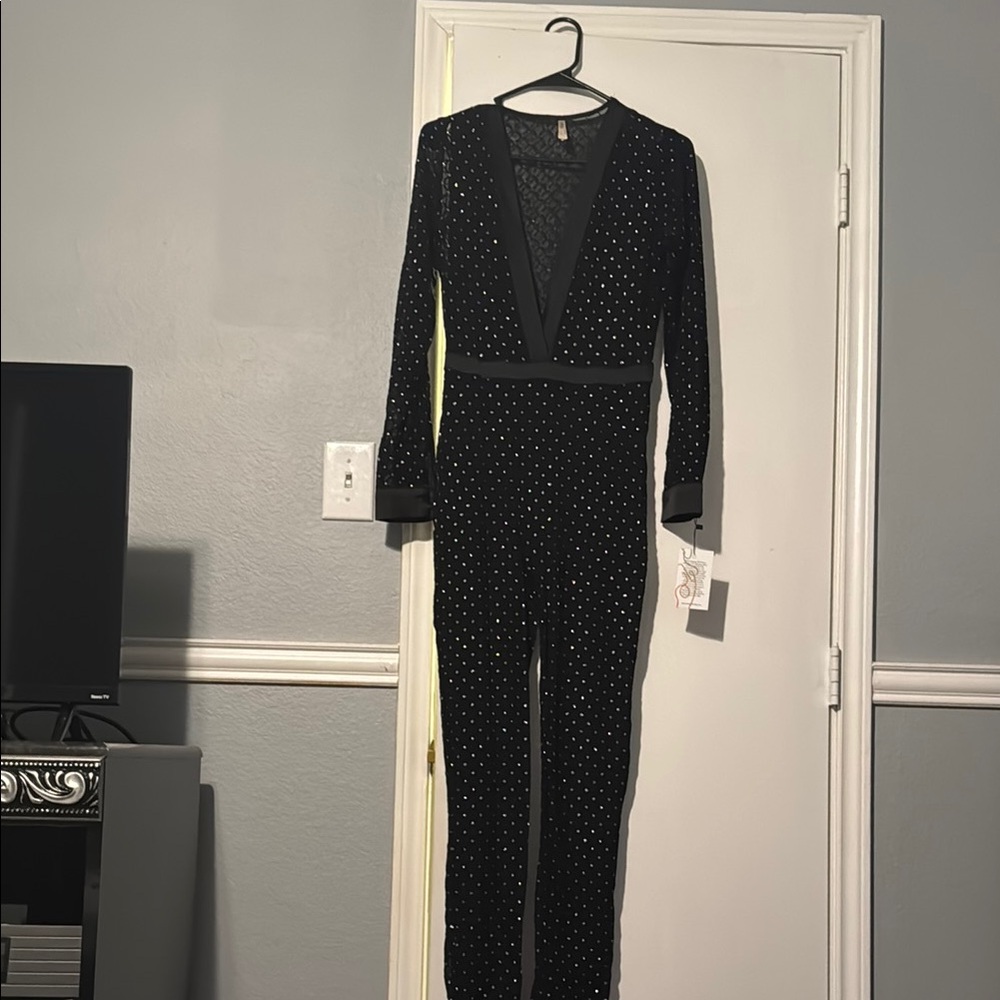 Black Polka Dot Jumpsuit